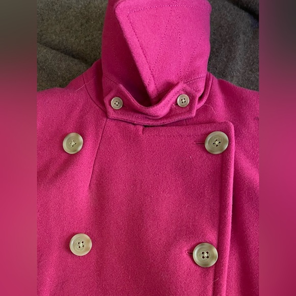 JCtew women’s hot pink pea coat - Picture 3 of 5